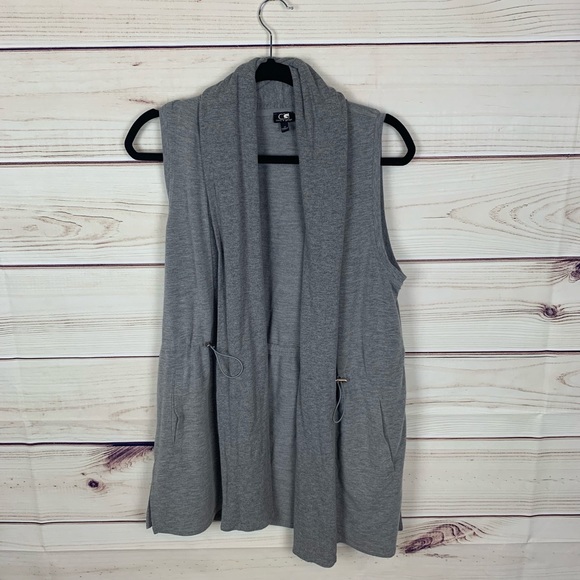 Cable and Gauge knit draw cord waist cardi… - Picture 3 of 7